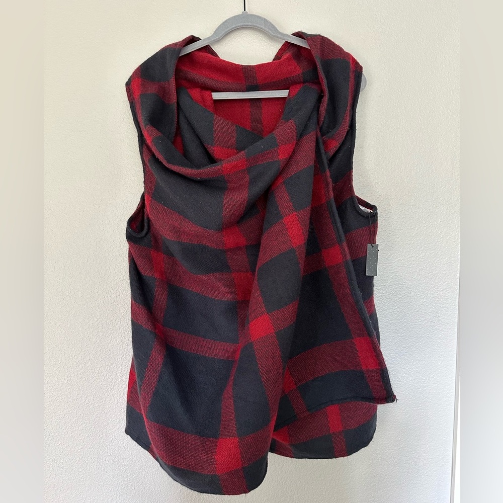 Longline vest poncho shawl